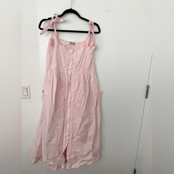 Juliet Dunn pink poplin midi sundress - Picture 4 of 7